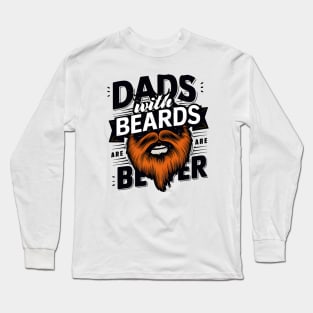 Best Beard Art For Men Dad Facial Hair Bearded Beard Lover Long Sleeve T-Shirt